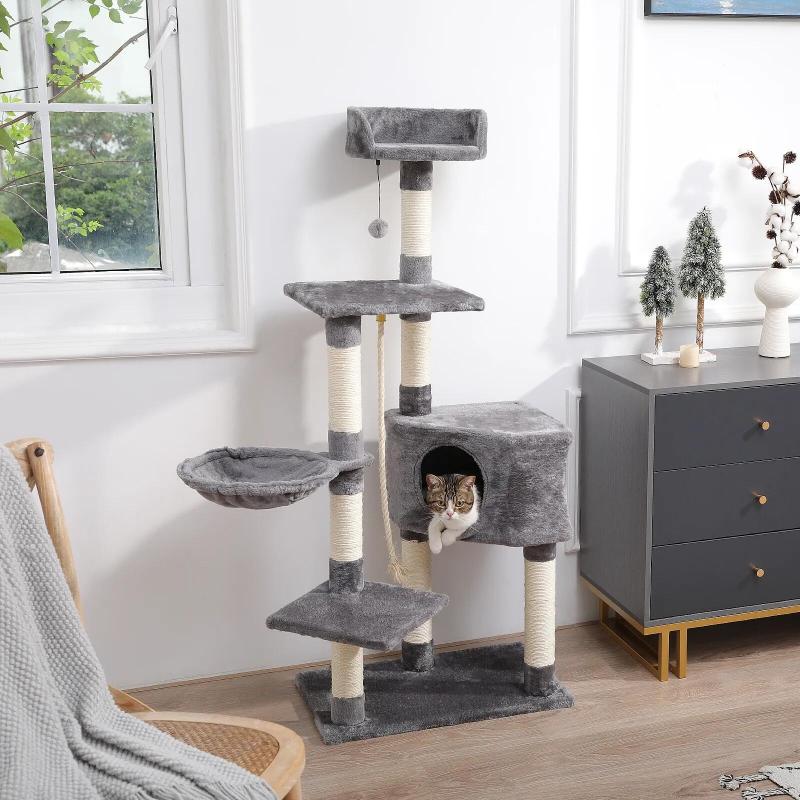 Domestic Delivery Multi-Level Cat Tree Tower Climb Furniture Scratching Post for Indoor House Pet Supplies Kitten Toy