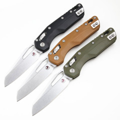 Microtech MSI RAM-LOK Manual Folding Knife 3.54" M390MK Plain Blade, G10 Handles - 210-10APFL