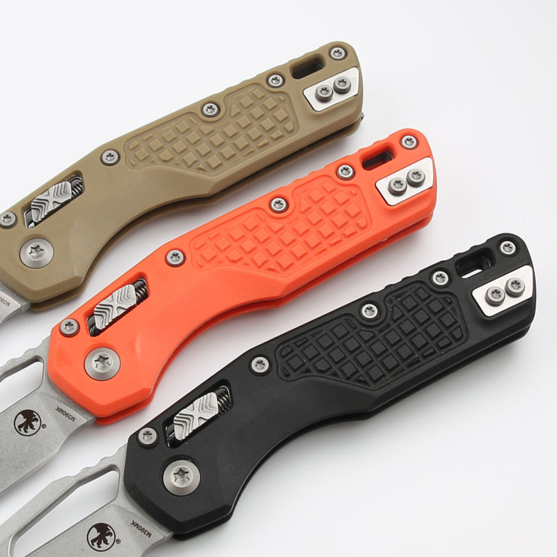 Microtech MSI RAM-LOK Manual Folding Knife 3.54" M390MK Plain Blade, Grivory Handles