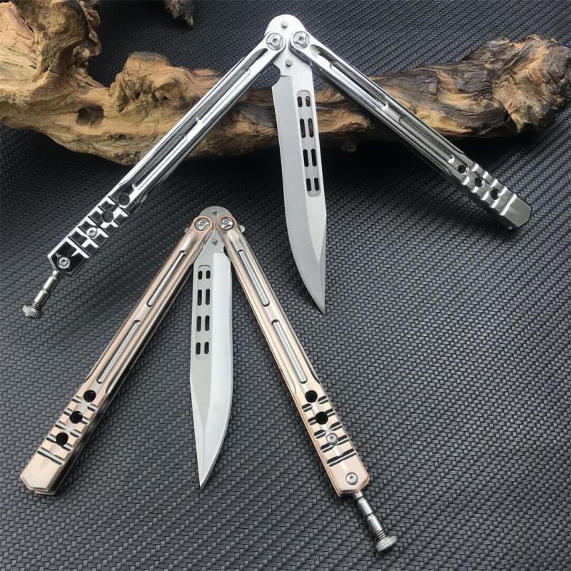 Benchmade Balisong Butterfly Knife 4.6" 440C Drop Point Blade, 420 Stainless Steel Handles, Latch Lock