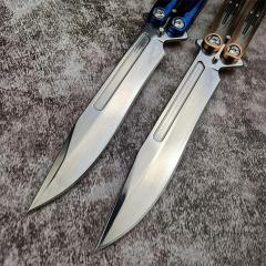 Benchmade Balisong Butterfly Knife 4.52" 440C Drop Point Blade, 420 Stainless Steel Handles, Latch Lock