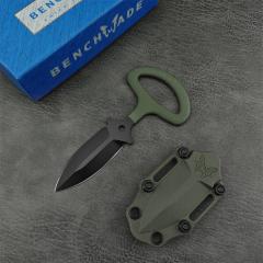 Benchmade Mini 175 Dagger Fixed Blade Knife 2.44" D2 Black Double Edge Blade, Anti Slip Cotton Handles