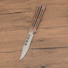 Benchmade Balisong Butterfly Knife 4.6" 440C Drop Point Blade, 420 Stainless Steel Handles, Latch Lock
