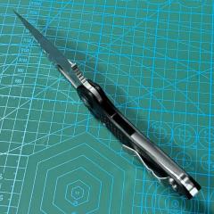 Microtech MSI RAM-LOK Manual Folding Knife 3.54" M390MK Plain Blade, Carbon Fiber Handles, AXIS Lock