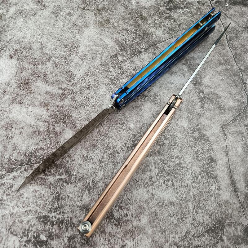 Benchmade Balisong Butterfly Knife 4.52" 440C Drop Point Blade, 420 Stainless Steel Handles, Latch Lock