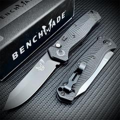 Benchmade 8551 Mediator AUTO Folding Knife 3.26" S90V Black Plain Blade, G10 Handles - 8551BK