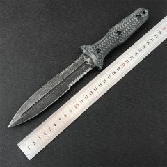 Benchmade Bushcrafter Fixed Blade Knife 6.10" CPM-D2 Satin Double Serred  Blade, Green G10 Handles