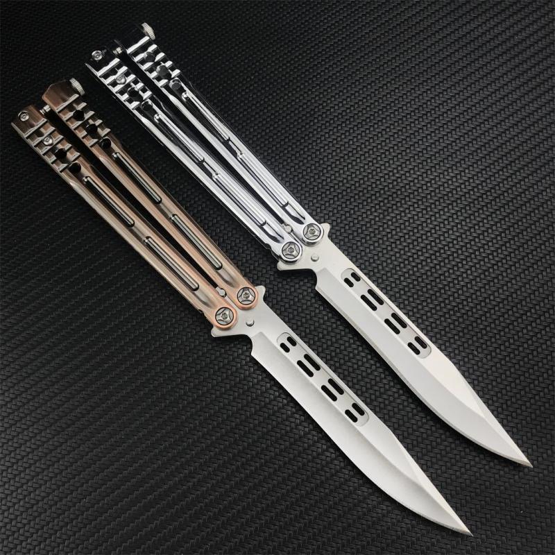 Benchmade Balisong Butterfly Knife 4.6" 440C Drop Point Blade, 420 Stainless Steel Handles, Latch Lock