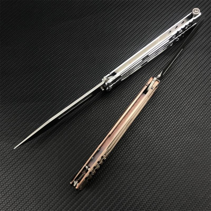 Benchmade Balisong Butterfly Knife 4.6" 440C Drop Point Blade, 420 Stainless Steel Handles, Latch Lock