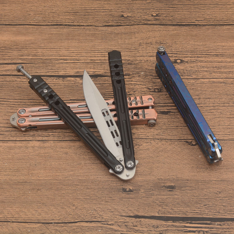 Benchmade Balisong Butterfly Knife 4.6" 440C Drop Point Blade, 420 Stainless Steel Handles, Latch Lock