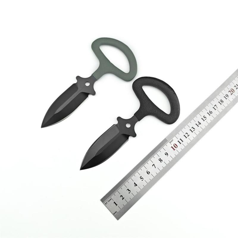 Benchmade Mini 175 Dagger Fixed Blade Knife 2.44" D2 Black Double Edge Blade, Anti Slip Cotton Handles