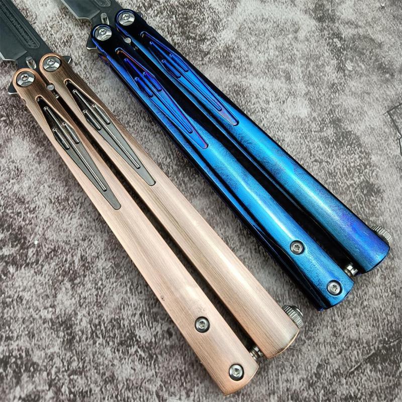 Benchmade Balisong Butterfly Knife 4.52" 440C Drop Point Blade, 420 Stainless Steel Handles, Latch Lock