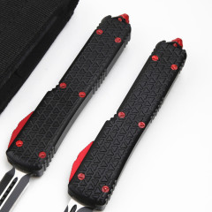 Microtech Star Wars AUTO OTF Knife 3.34" D2 Satin Double Edge Dagger Blade, Aluminum Alloy Handles