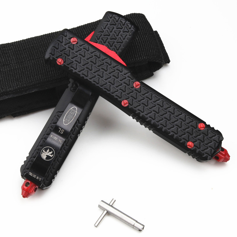 Microtech Star Wars AUTO OTF Knife 3.34" D2 Satin Double Edge Dagger Blade, Aluminum Alloy Handles