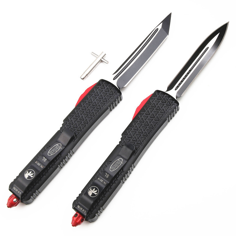 Microtech Star Wars AUTO OTF Knife 3.34" D2 Satin Double Edge Dagger Blade, Aluminum Alloy Handles