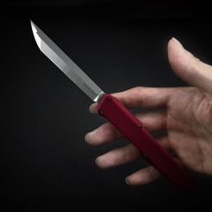 Slenderman SLM Combat OTF Knife 3.34" CPM-D2 Satin Blade, T6-Aviation Aluminum Handles