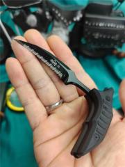 2PC/Set All Black Claw karambit Tactical Fixed Blade Knife