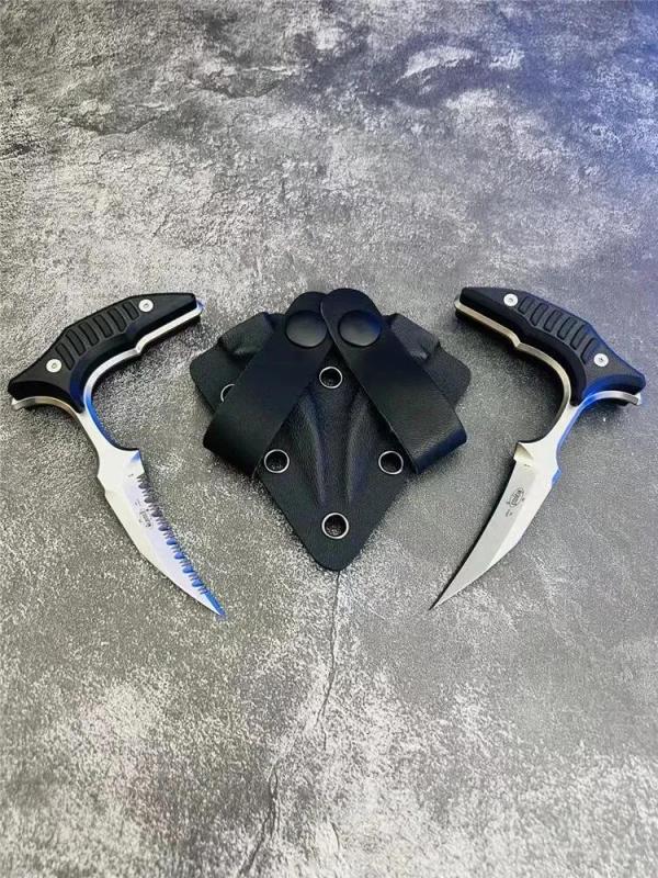 2PC/Set Claw karambit Tactical Fixed Blade Knife