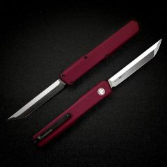 Slenderman SLM Combat OTF Knife 3.34" CPM-D2 Satin Blade, T6-Aviation Aluminum Handles