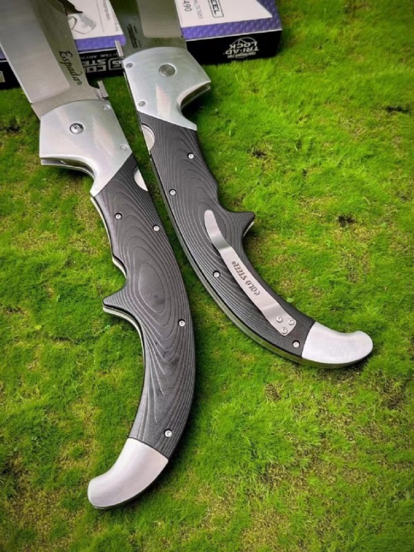 CS 62MA XL Espada Folding Knife 7.51" S35VN Satin Blade, Polished G10 Handles with Aluminum Bolsters, Lockback