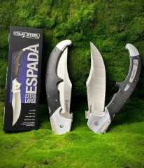 CS 62MA XL Espada Folding Knife 7.51" S35VN Satin Blade, Polished G10 Handles with Aluminum Bolsters, Lockback