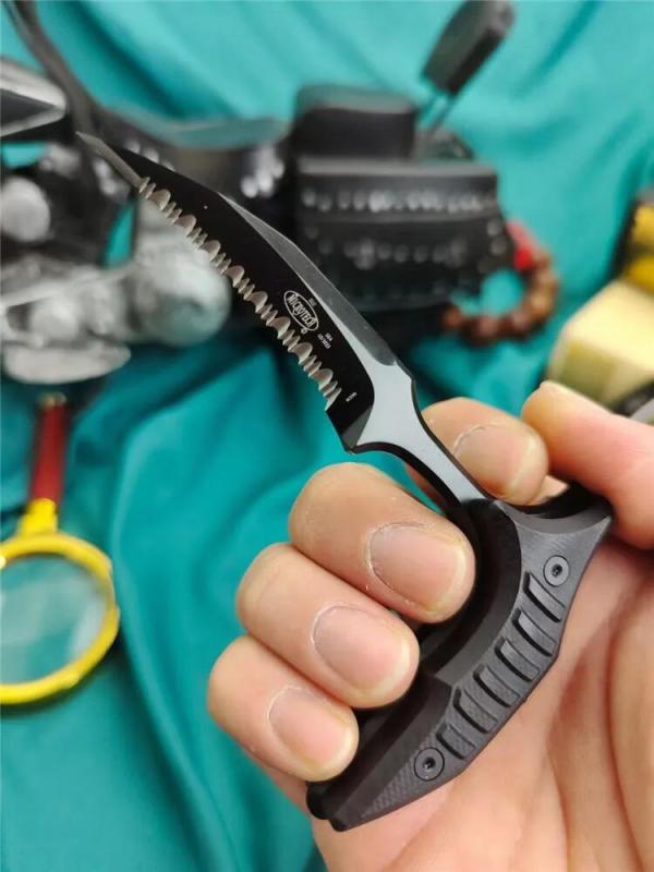 2PC/Set All Black Claw karambit Tactical Fixed Blade Knife