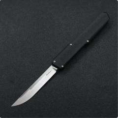 Slenderman SLM Combat OTF Knife 3.34" CPM-D2 Satin Blade, T6-Aviation Aluminum Handles