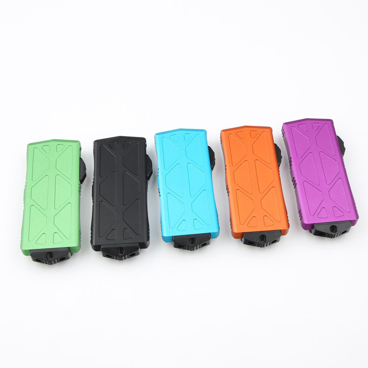 Microtech Exocet OTF Money Clip AUTO Knife 1.96" Black 204P Double Edge Blade, Aluminum Handles