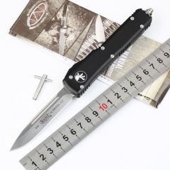Microtech UTX-70 Ultratech OTF AUTO Knife 3.34" D2 Plain Blade, Aluminum Alloy Handles