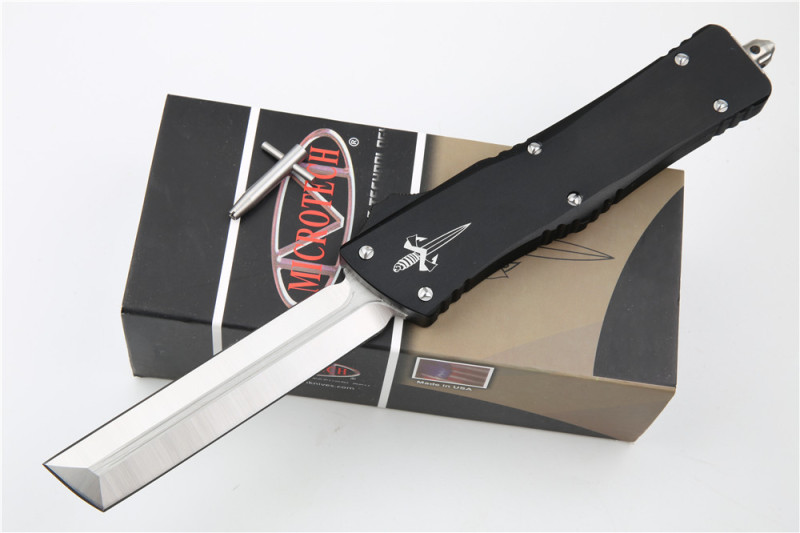 Microtech Combat Troodon AUTO OTF Knife 3.77" D2 Satin Blade, Aviation Aluminum Handles