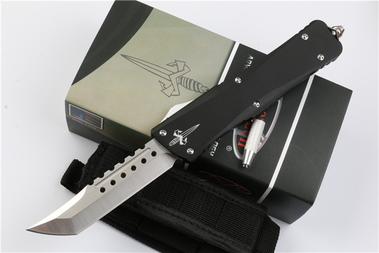 Microtech Combat Troodon AUTO OTF Knife 3.77" D2 Satin Blade, Aviation Aluminum Handles