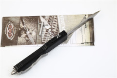 Microtech UTX-70 Ultratech OTF AUTO Knife 3.34" D2 Plain Blade, Aluminum Alloy Handles