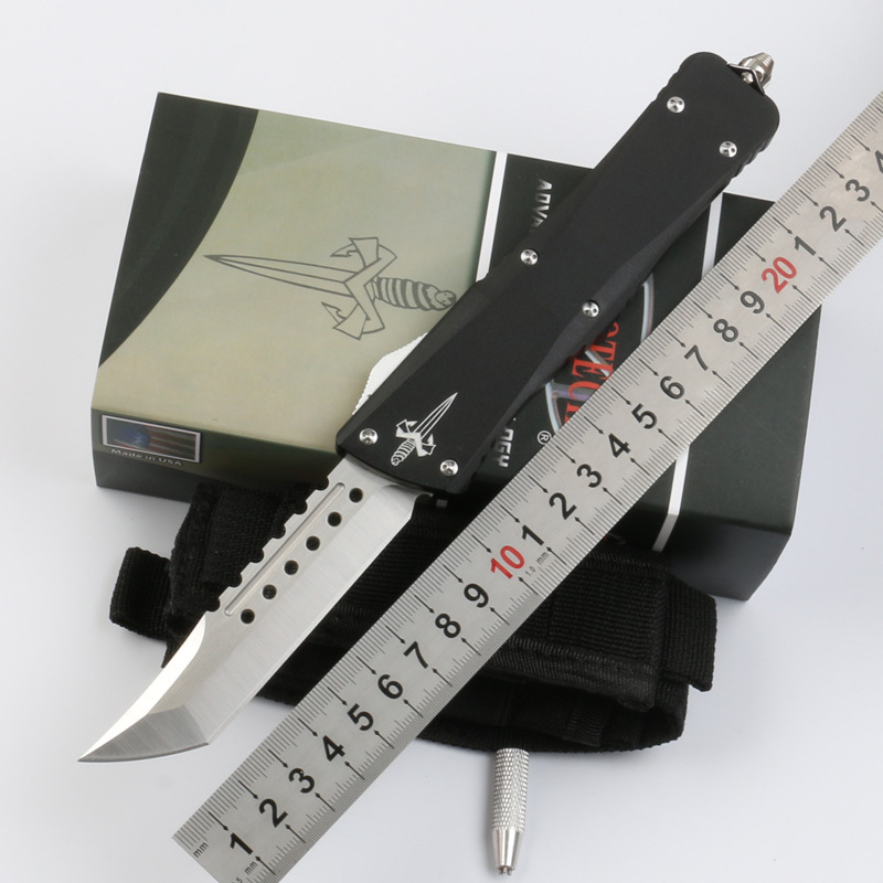 Microtech Combat Troodon AUTO OTF Knife 3.77" D2 Satin Blade, Aviation Aluminum Handles