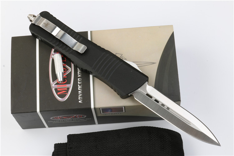 Microtech Combat Troodon AUTO OTF Knife 3.77" D2 Satin Blade, Aviation Aluminum Handles