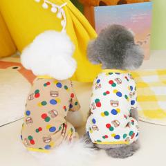 Colour Ball Bear Four-legged Pet Clothes Autumn Puppy Warm Clothing Pet Supplies Teddy Housewear Wholesale S-2XL