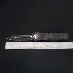 Microtech Troodon AUTO OTF Knife 3.74" M390 Serrated Double Edge Blade, Aviation Aluminum Handles