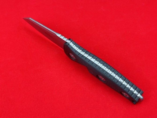 Microtech Mini Socom Alpha Fixed Blade Knife 3.50" M390 Stonewashed Tanto Point, G10 Handles, Kydex Sheath