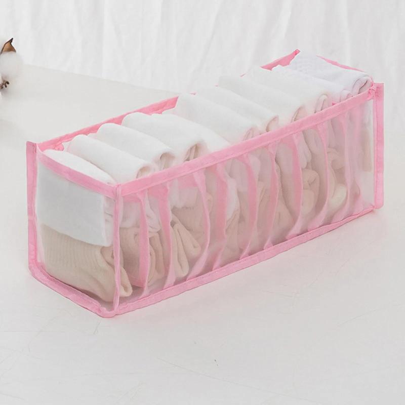 New In Household Foldable Mesh Drawer Organizers Storage Box Socks Bra Panties Home Storage Organizer Housewear & Furnishings