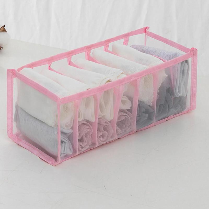 New In Household Foldable Mesh Drawer Organizers Storage Box Socks Bra Panties Home Storage Organizer Housewear & Furnishings