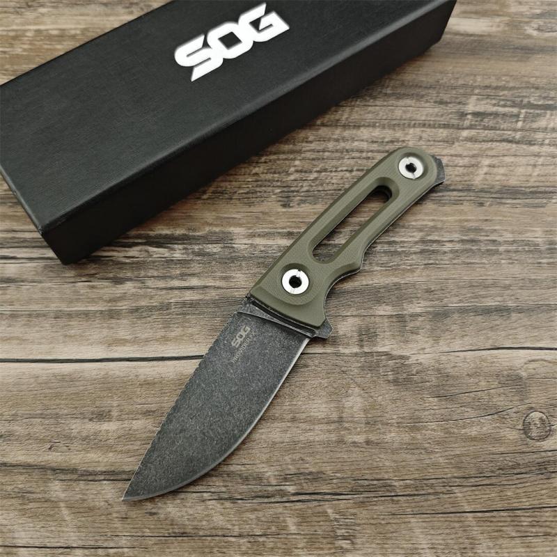 SOG Provider FX Fixed Blade Knife 3.75" 154CM Drop Point Blade, OD Green G10 Handles