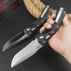 Microtech Amphibian RAM-LOK Manual Folding Knife 3.62" M390MK Plain Blade, G10 Handles