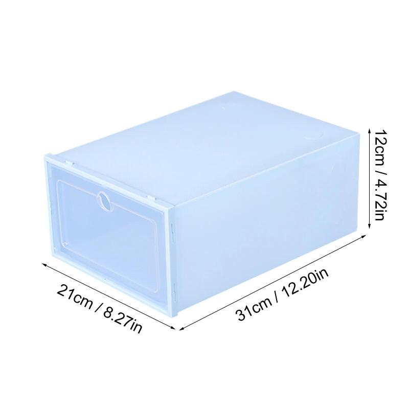 Foldable Clear Storage Drawers Storage Box Plastic Stackable Shoe Organizer Home Storage Organizer Housewear & Furnishings