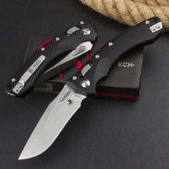 Microtech Amphibian RAM-LOK Manual Folding Knife 3.62" M390MK Plain Blade, G10 Handles