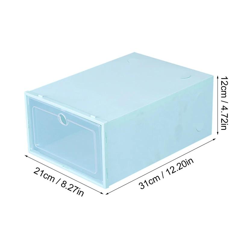 Foldable Clear Storage Drawers Storage Box Plastic Stackable Shoe Organizer Home Storage Organizer Housewear & Furnishings