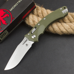 Microtech Amphibian RAM-LOK Manual Folding Knife 3.62" M390MK Plain Blade, G10 Handles