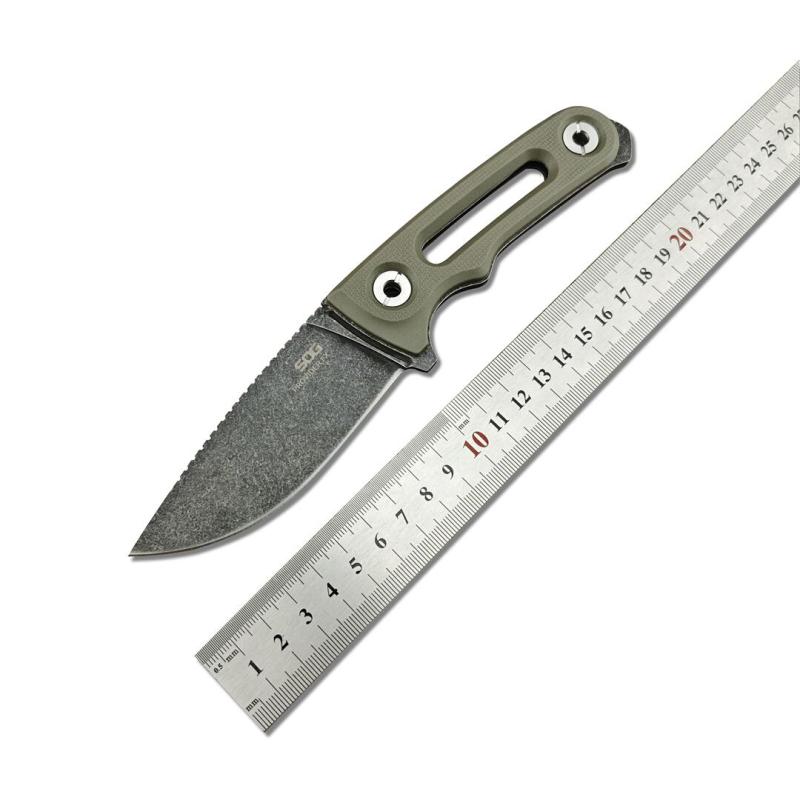 SOG Provider FX Fixed Blade Knife 3.75" 154CM Drop Point Blade, OD Green G10 Handles