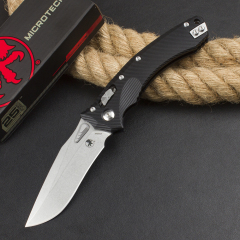 Microtech Amphibian RAM-LOK Manual Folding Knife 3.62" M390MK Plain Blade, G10 Handles