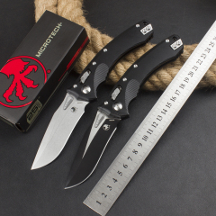 Microtech Amphibian RAM-LOK Manual Folding Knife 3.62" M390MK Plain Blade, G10 Handles