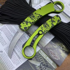 Microtech Claw Karambit Spirit bird AUTO OTF Knife 3.23" D3 Blade, Aluminum Alloy Handles