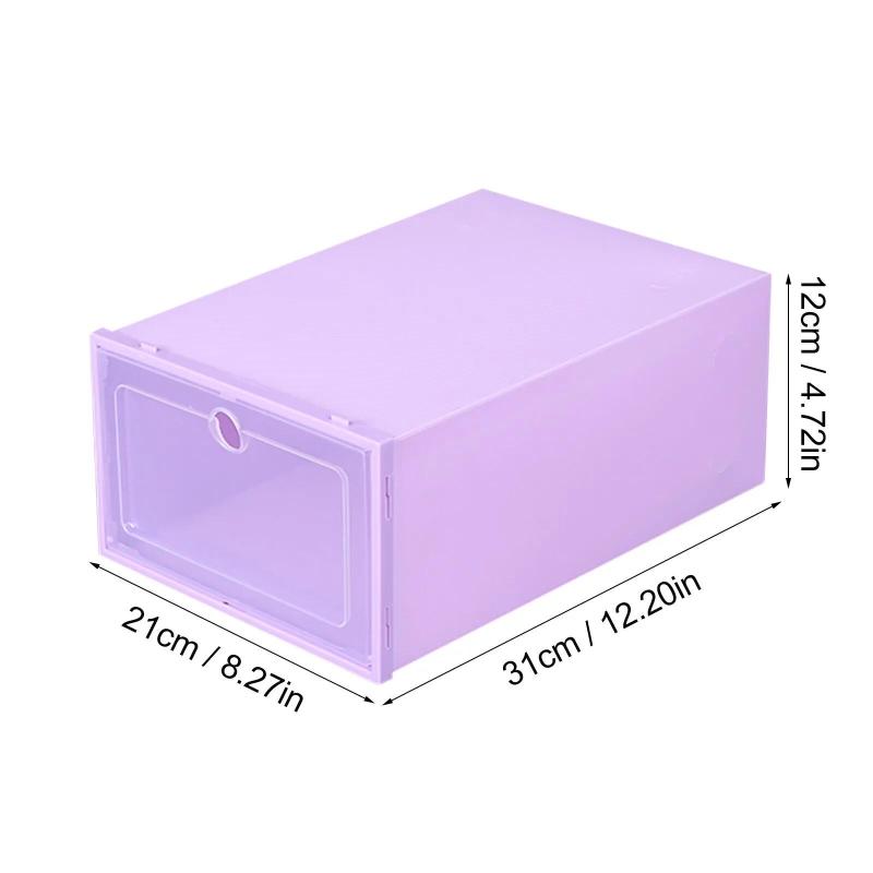 Foldable Clear Storage Drawers Storage Box Plastic Stackable Shoe Organizer Home Storage Organizer Housewear & Furnishings